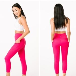 Ryka Bright Pink Cropped Leggings